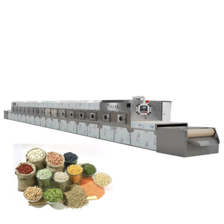 60Kw Water Cooled Industrial Belt Type Whole Grains Microwave Baking Machine For Factory
